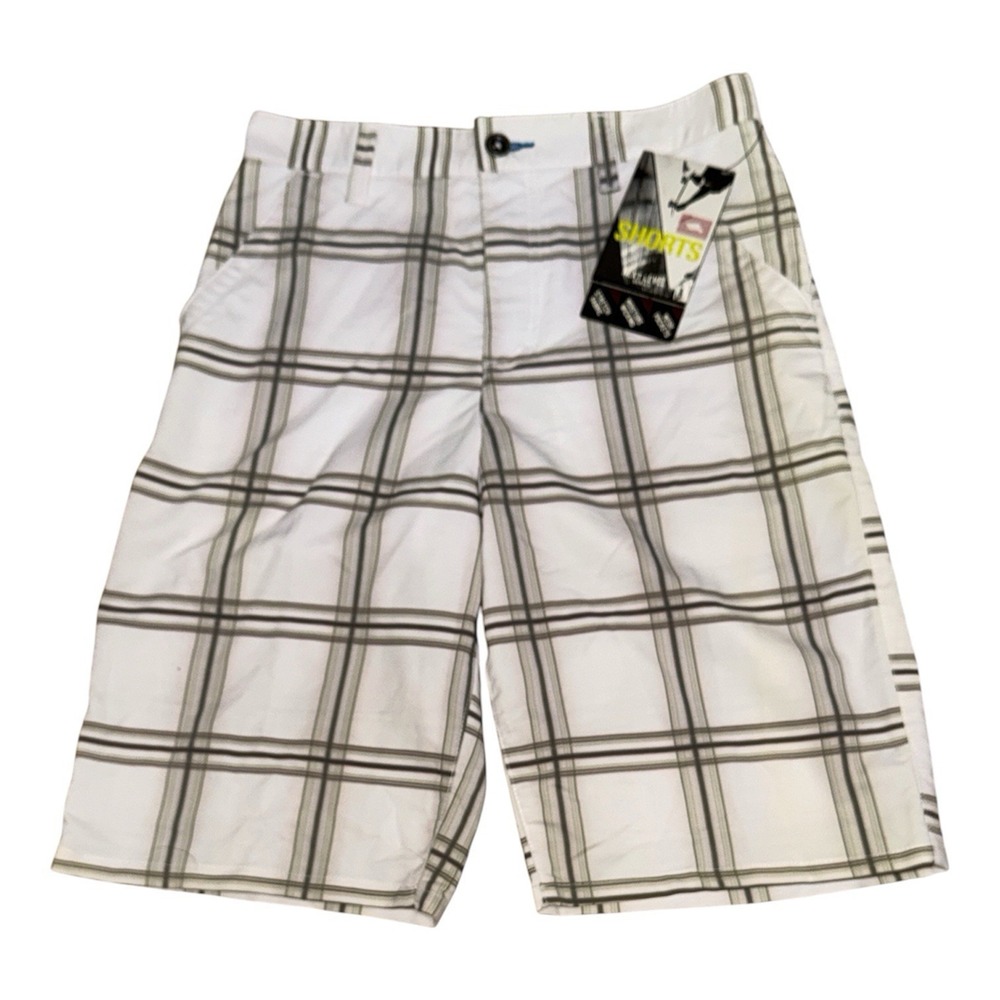 Tony Hawk Boys Plaid Performance Shorts Size 14 NWT Stretch Moisture Wicking